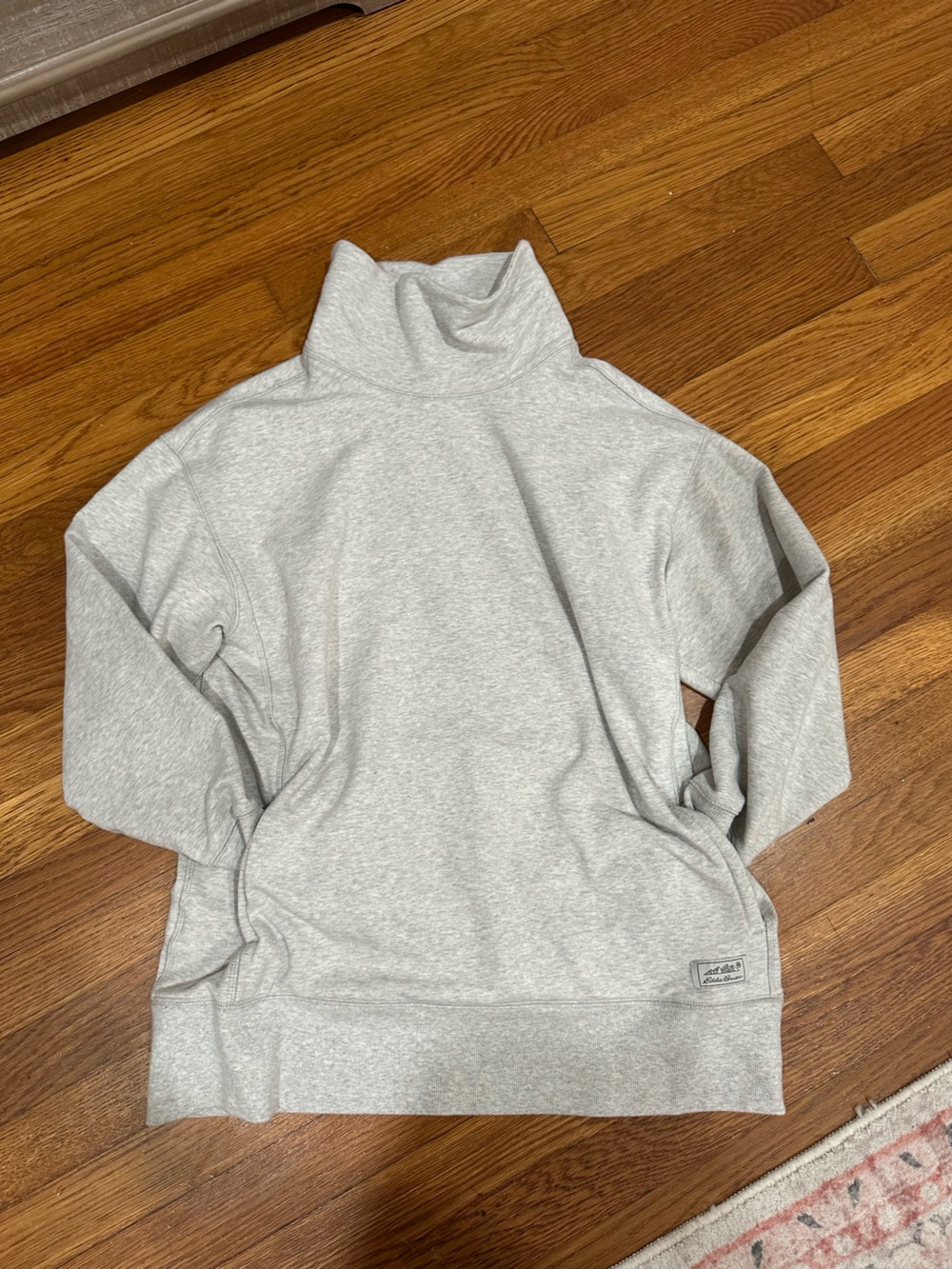 Eddie Bauer Light Gray Cozy Turtleneck Sweater
